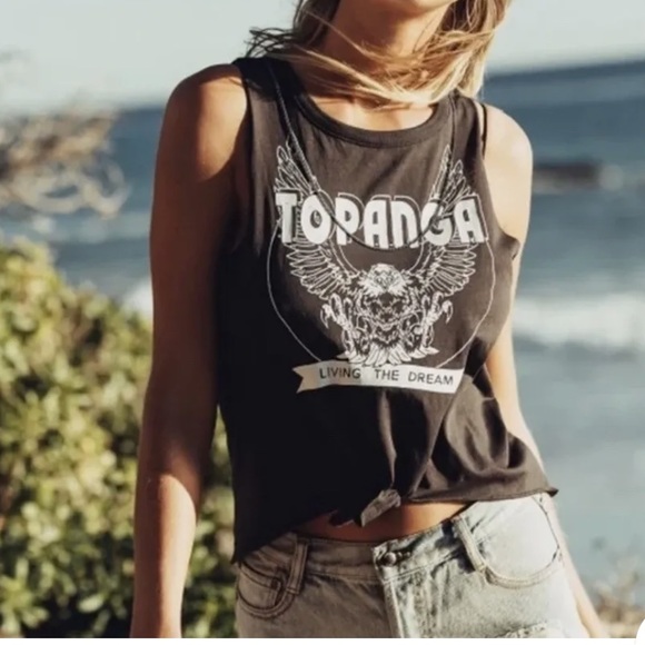 Chaser Black Muscle Tee Top “Topanga” - Picture 1 of 4